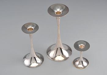 Tapio Wirkkala, A SET OF THREE CANDLESTICKS.