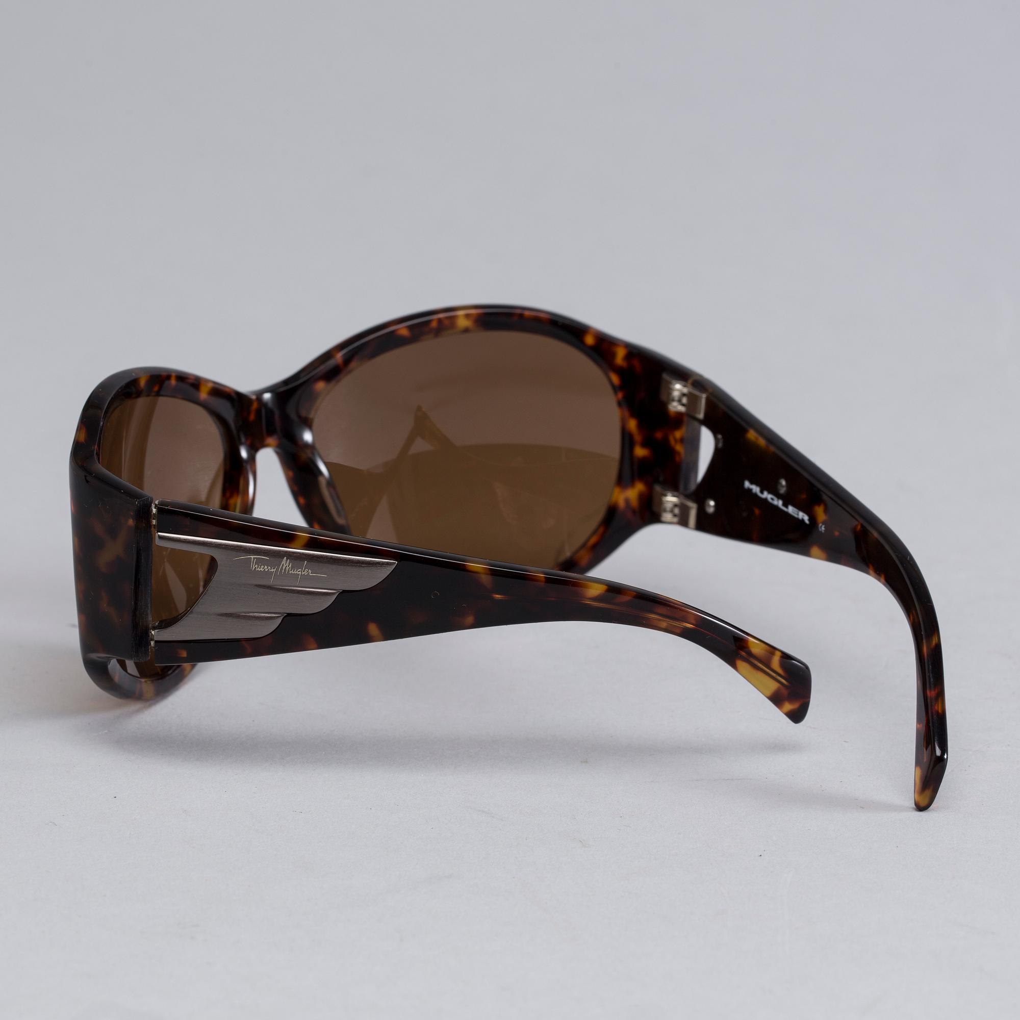 A pair of Thierry Mugler sunglasses.