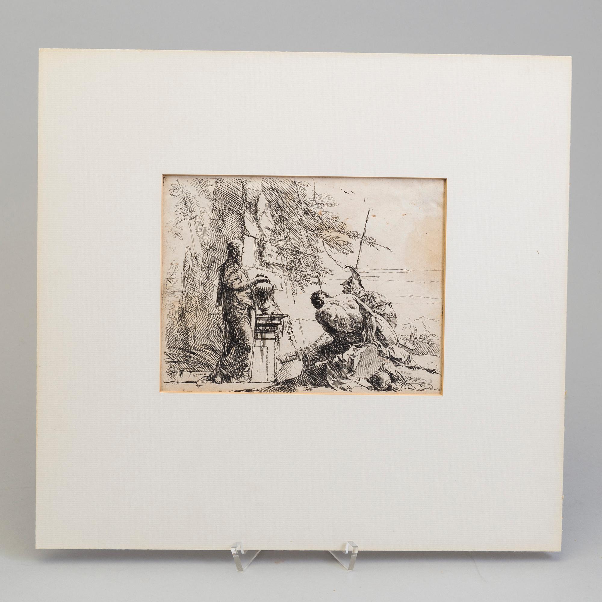 GIOVANNI DOMENICO TIEPOLO, etching, 18th century.