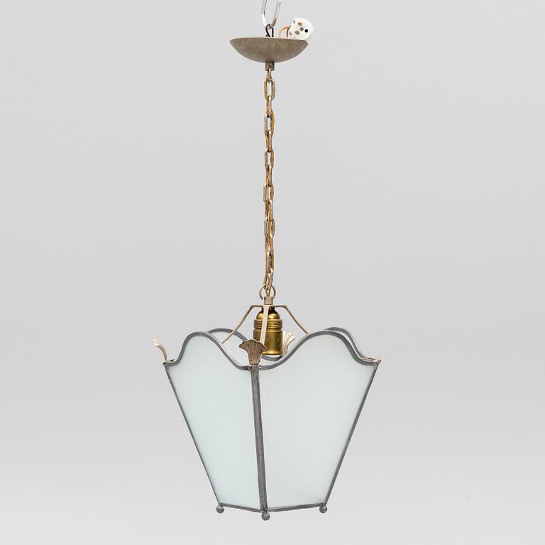 Harald Notini, pendant lamp, model no. 6297, Arvid Böhlmarks Lampfabrik, Swedish Grace 1920s-30s.