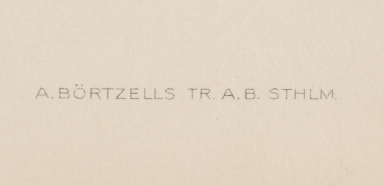 LITOGRAFISKA TRYCK, 13 st, ur von Wrights "Svenska fåglar", A. Börtzells, Stockholm.
