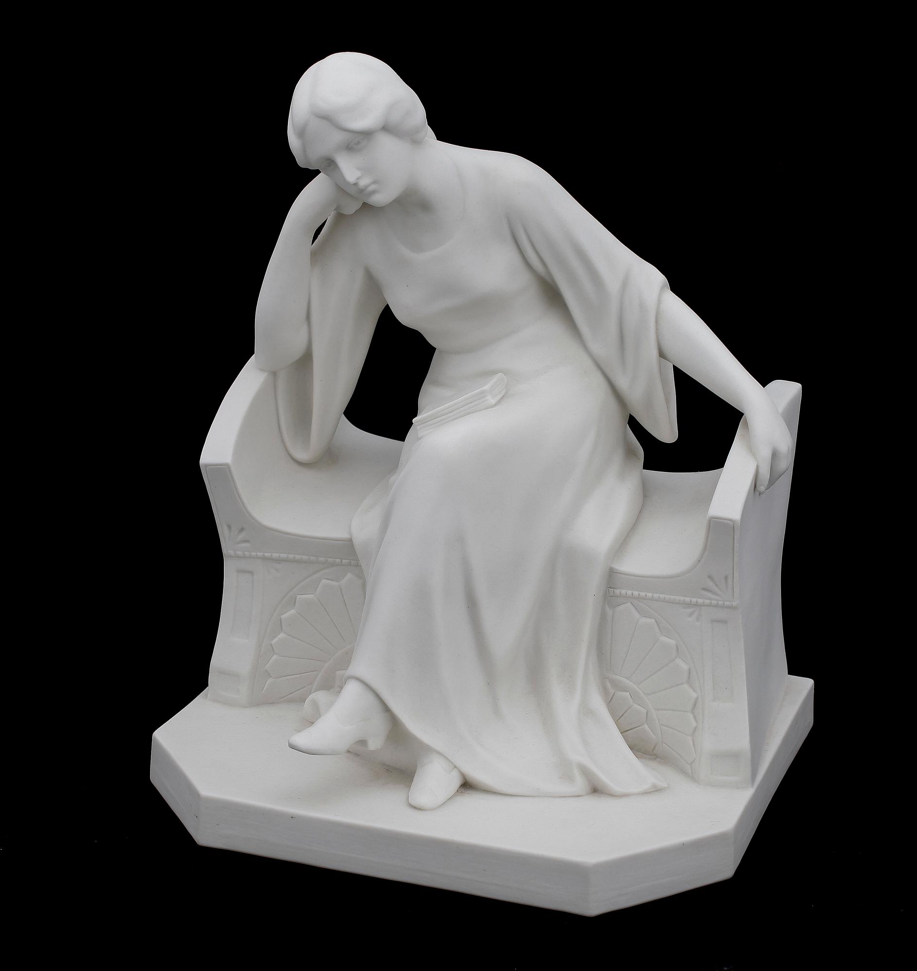 SKULPTUR, parian, Gustafsberg 1919.