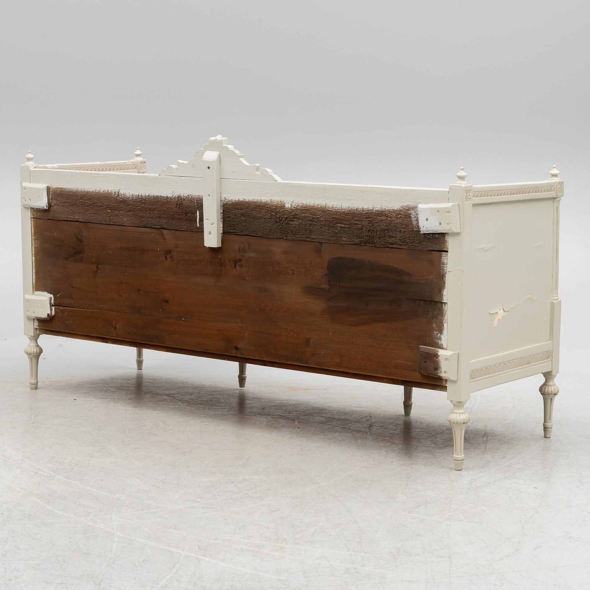 A Gustavian style sofa, 19th century.