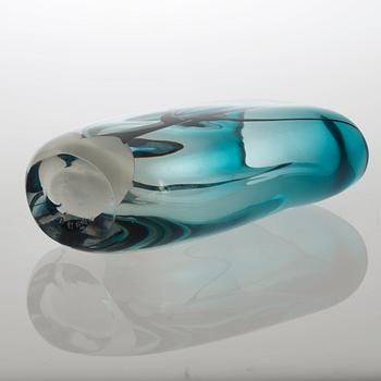 A Vicke Lindstrand 'Winter' glass vase, Kosta, 1950's.