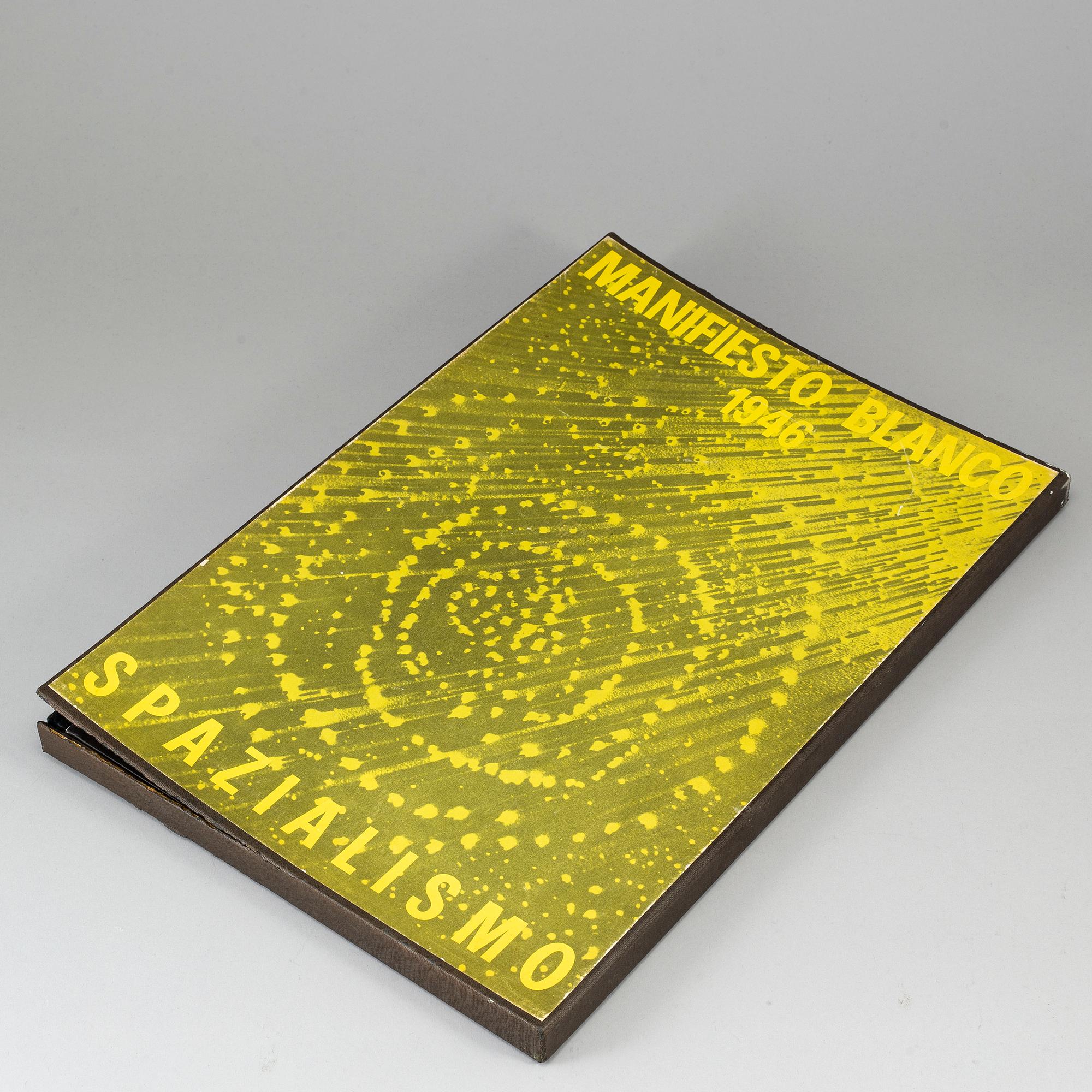 LUCIO FONTANA, book, "Manifiesto Blanco 1946 Spazialismo", 1966.