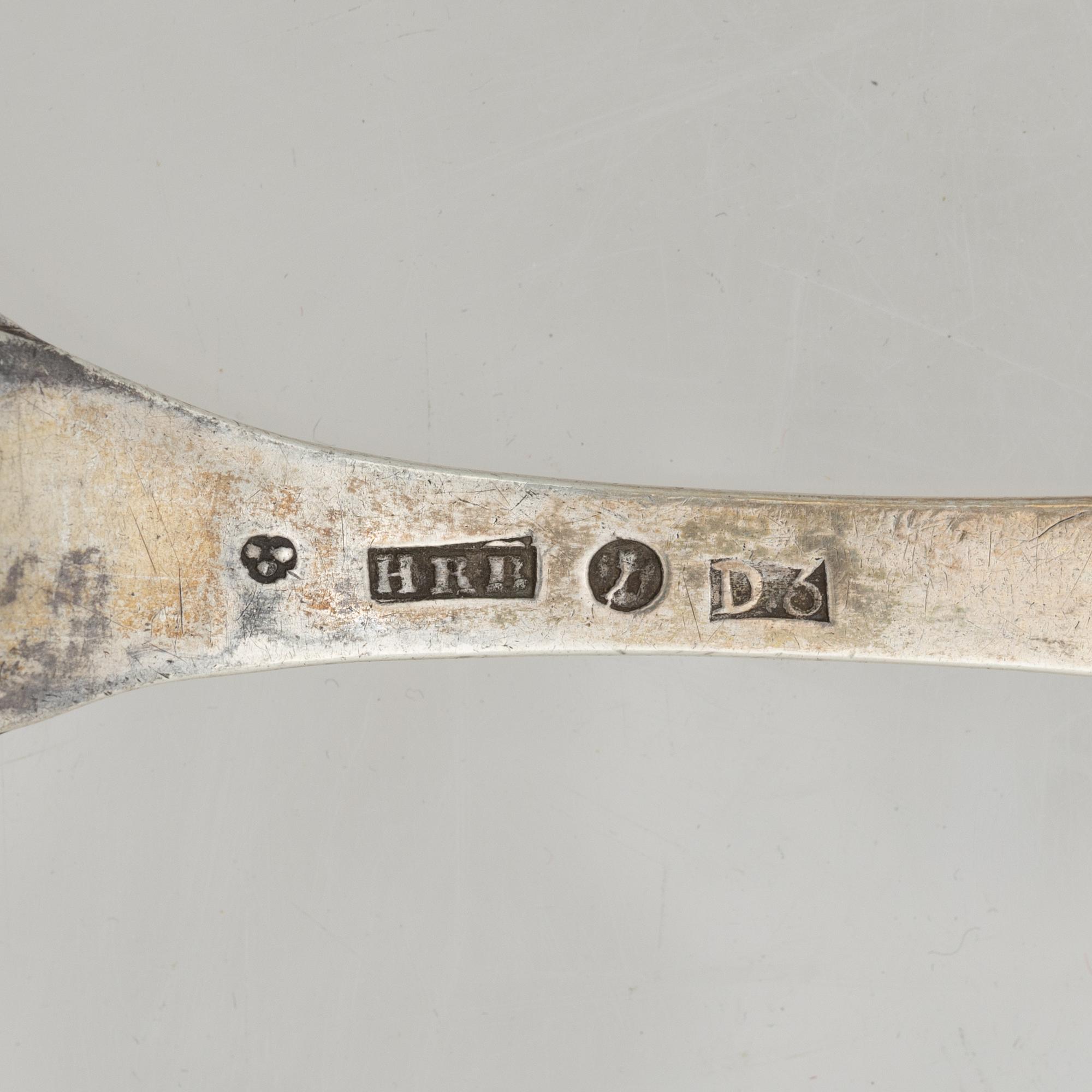 14 pieces of older silver spoons and forks, Sweden, 18th & 19th century.