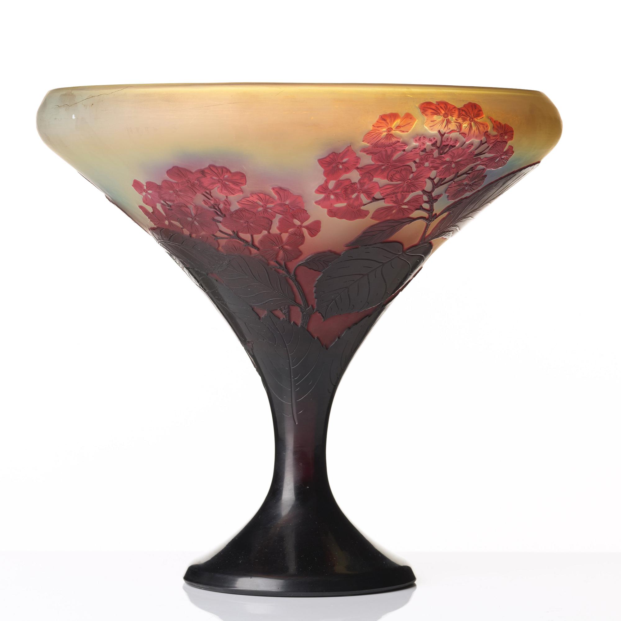 Emile Gallé, an Art Nouveau cameo glass vase, Nancy, France.