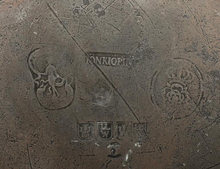 TALLRIKAR, 3 st, tenn, 1700-tal.