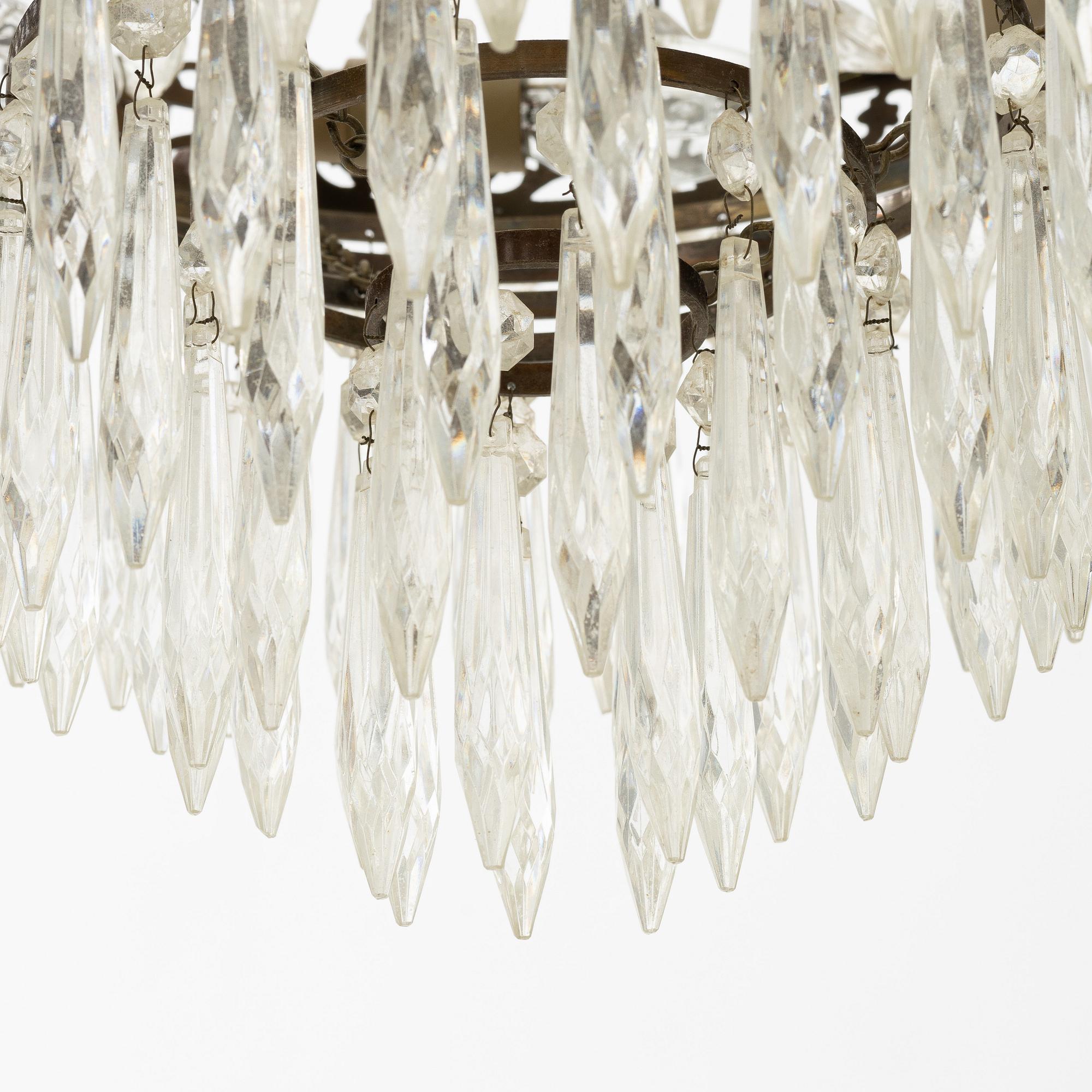 An Empire-style chandelier, circa 1900.