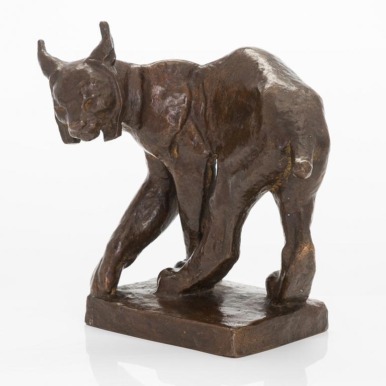 Jussi Mäntynen, 'Lynx sensing danger'.