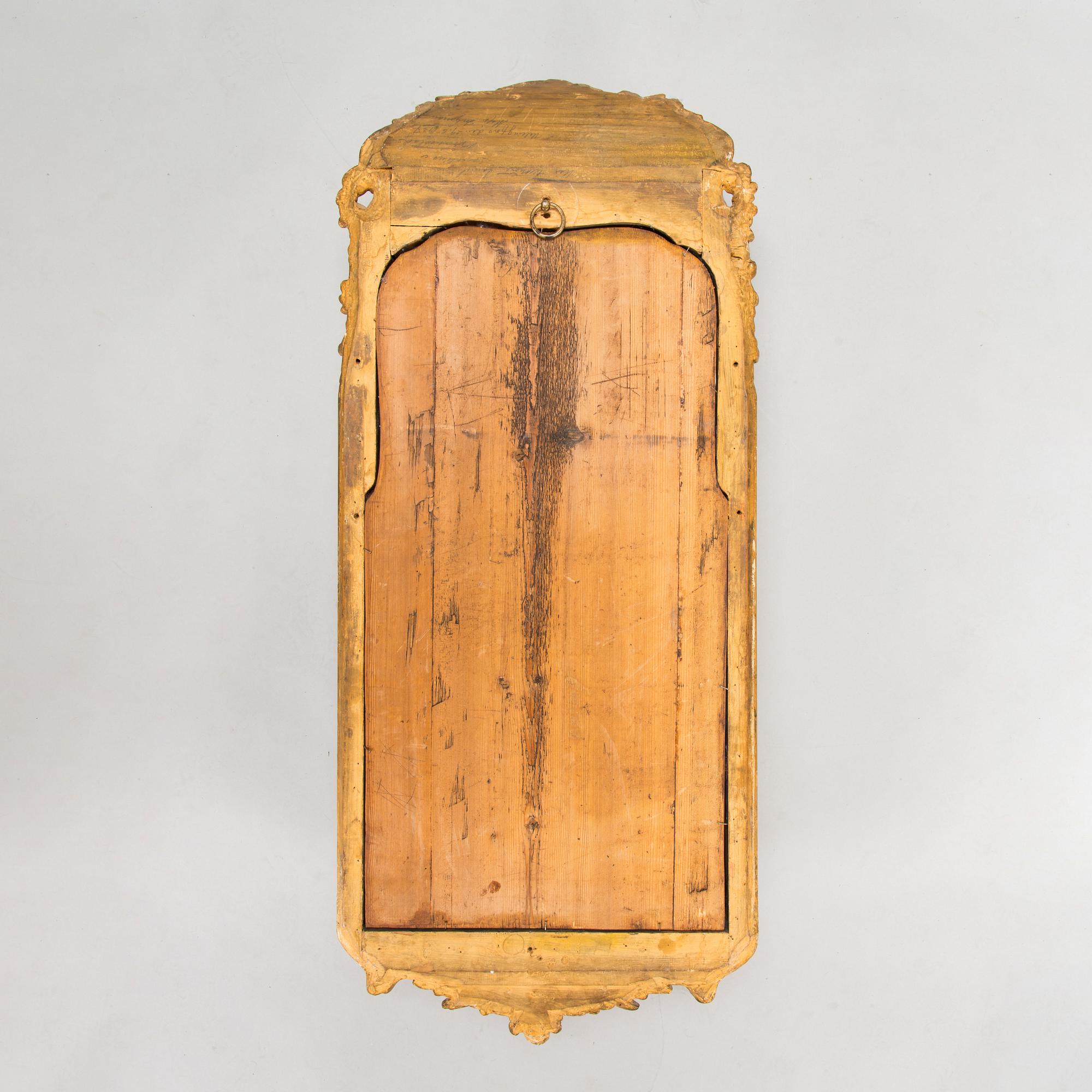 A late 18th century Swedish Rococo mirror.
