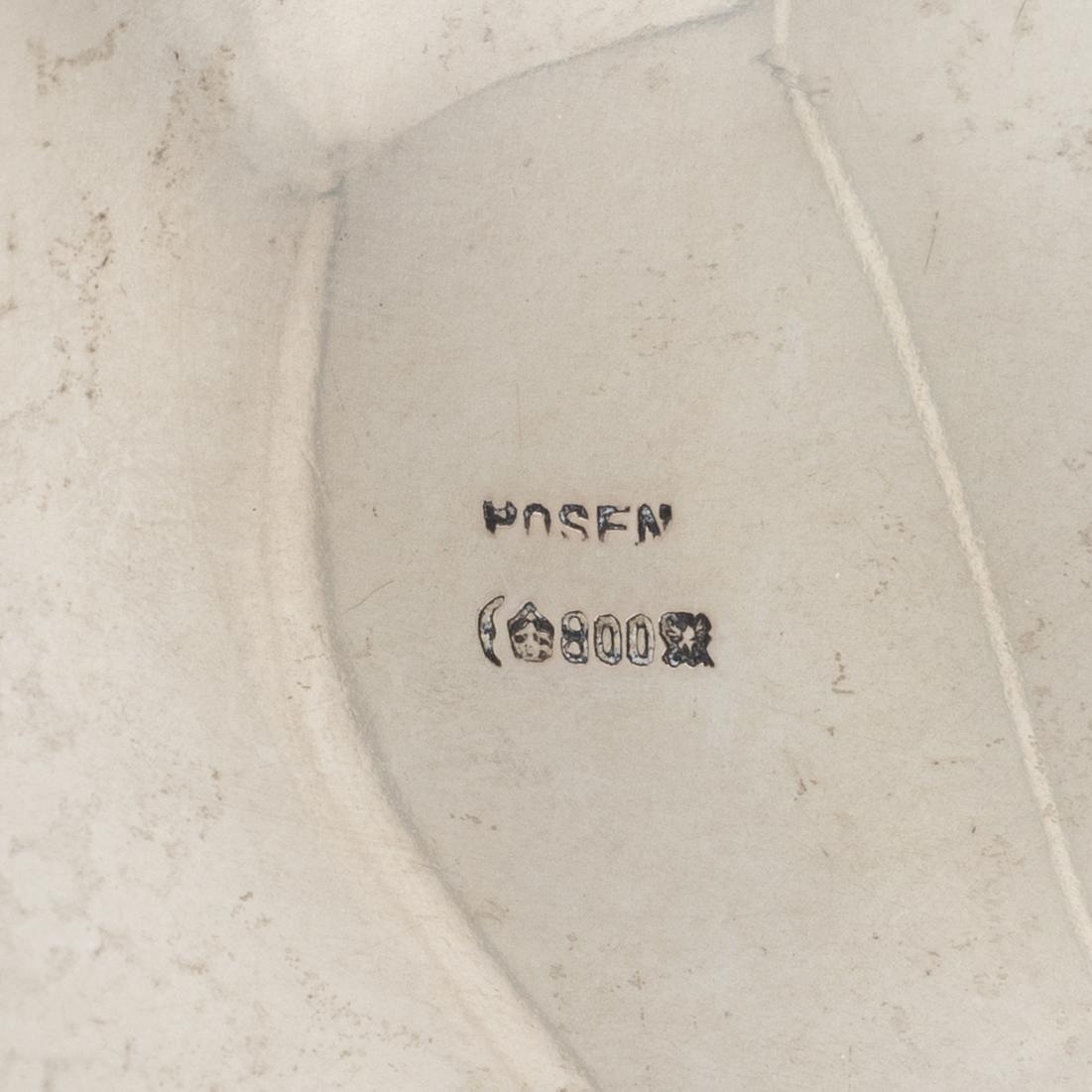 Lazarus Posen, skål, silver, Frankfurt, Tyskland, sent 1800-tal.