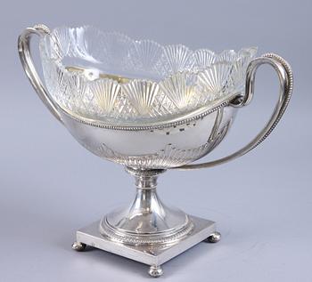 JARDINIERE, silver och glas, J.Andersson, Stockholm, 1904,