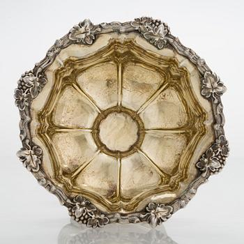 A parcel-gilt sugar bowl, maker's mark of Anders Wilhelm Felixsson, Loviisa, Finland 1860.