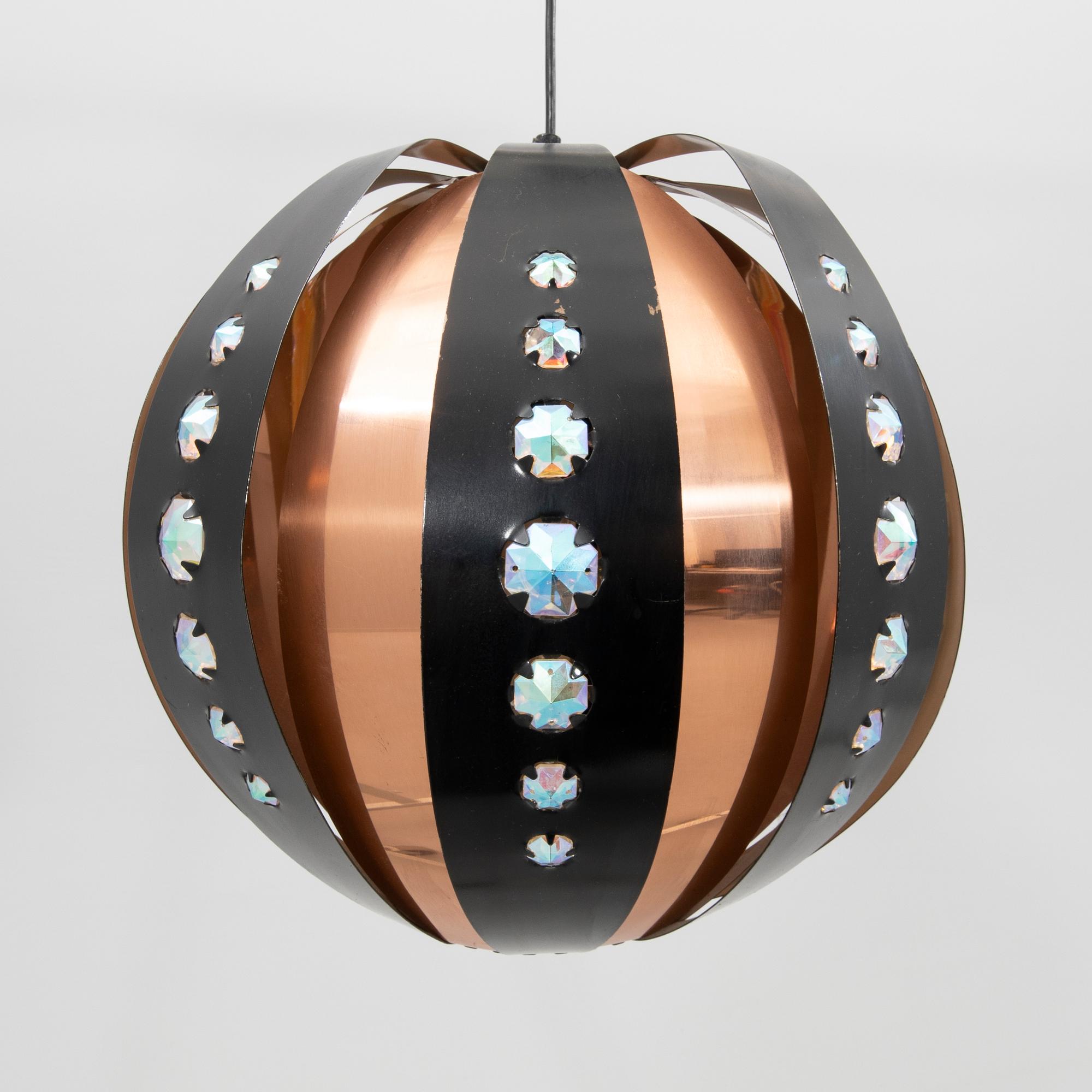 Taklampa, troligen Werner Schou, Coronell Electro, Danmark, 1900-talets andra hälft.