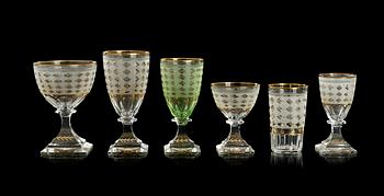 640. A Kosta ´Odelberg´ 31 pieces glass service.