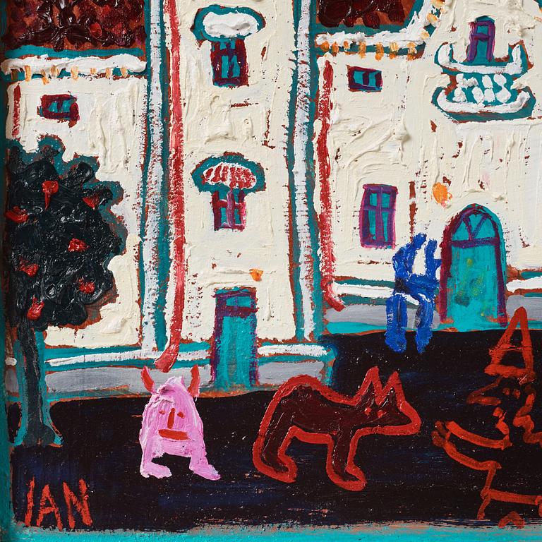 Ian Rusth, Figures in a park.