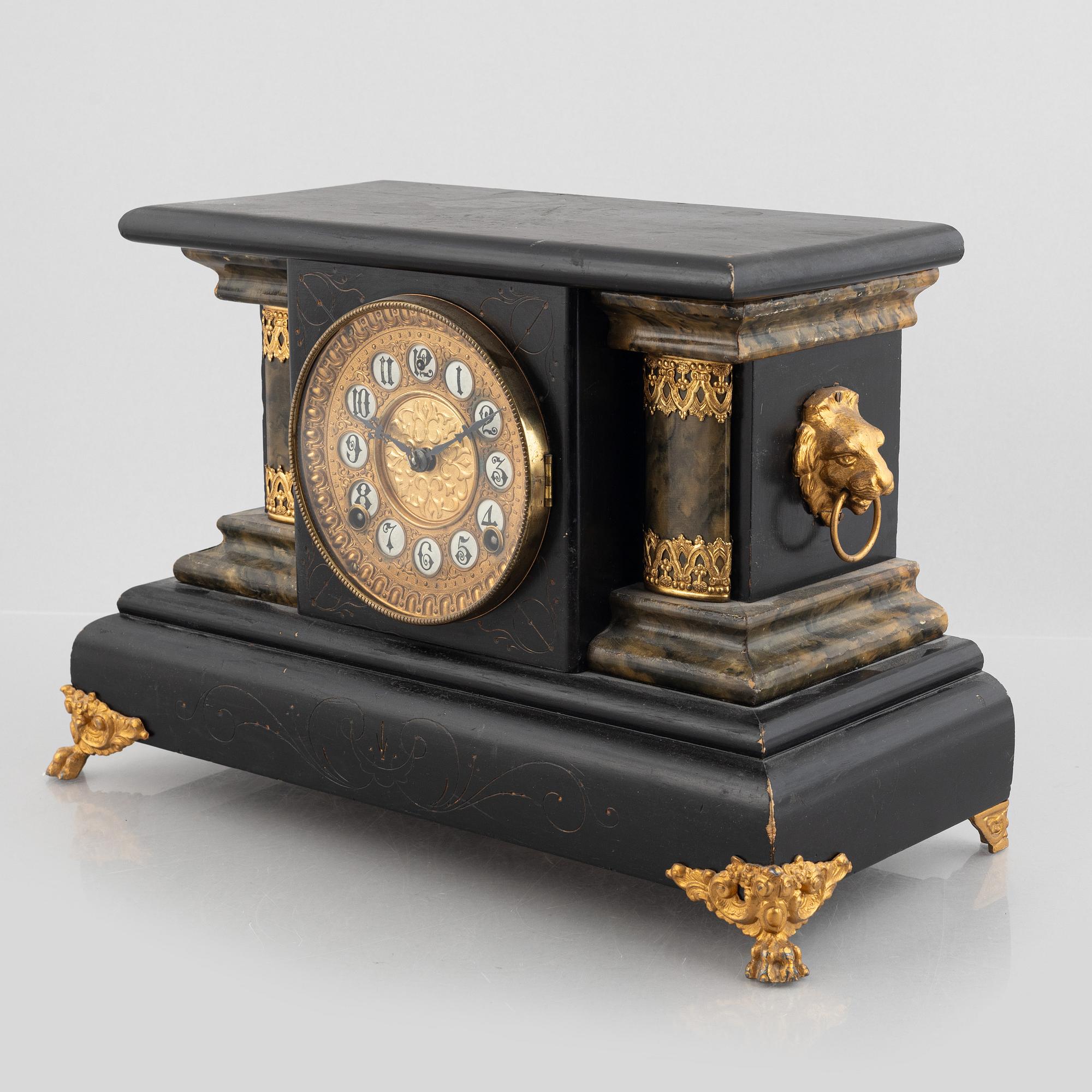 A 'Thor Extra' mantle clock from William L. Gilbert Clock Co , Conn, U ...