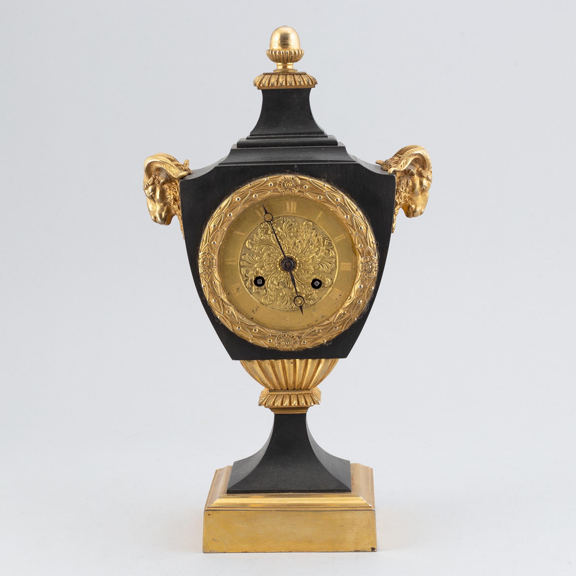 A french Empire table clock, first half of the 19th century.