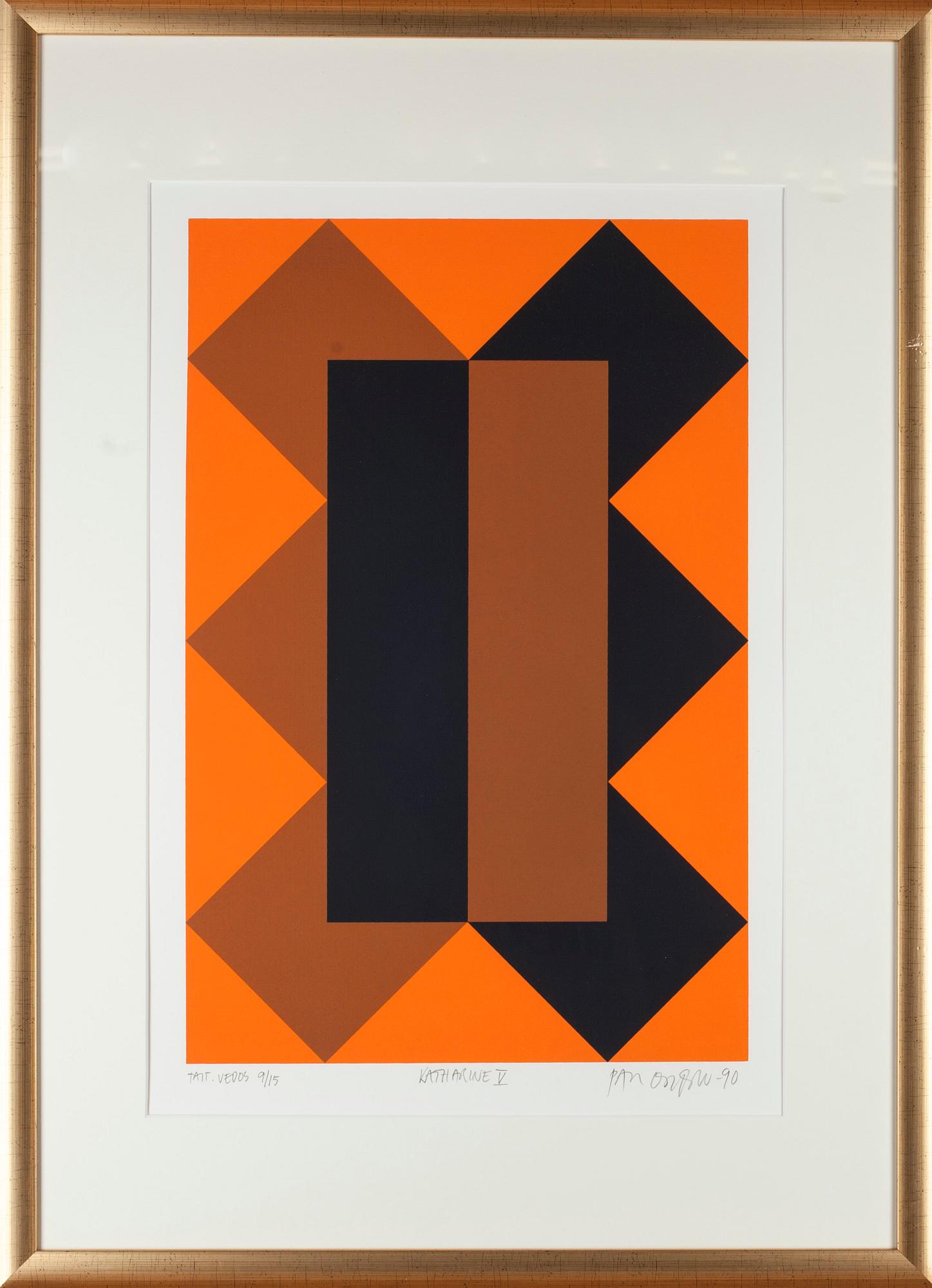 PAUL OSIPOW, serigrafi, signerad och daterad -90, numrerad Tait. vedos 9/15.