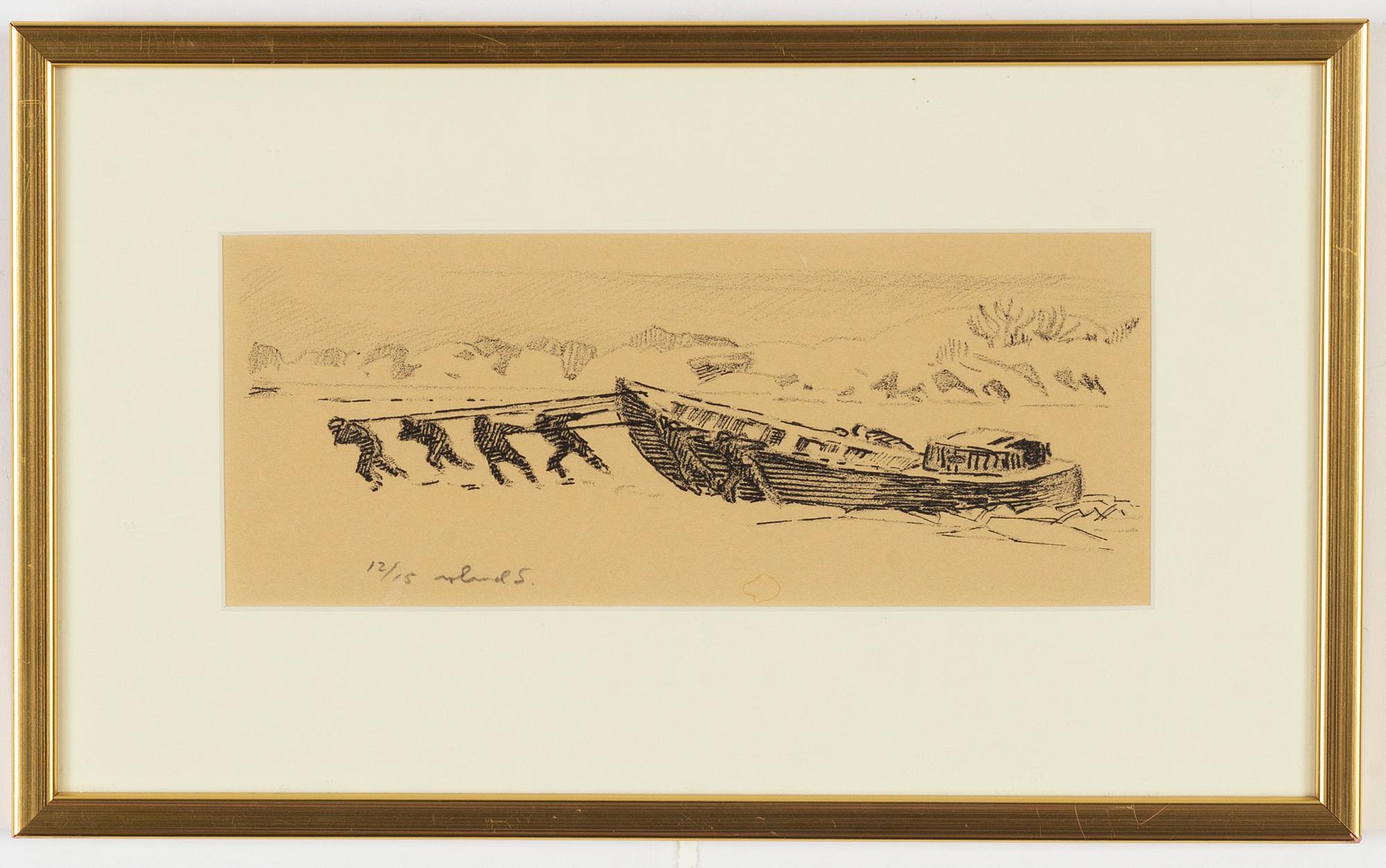 Roland Svensson, 4 lithographs in color, signed and numbered.