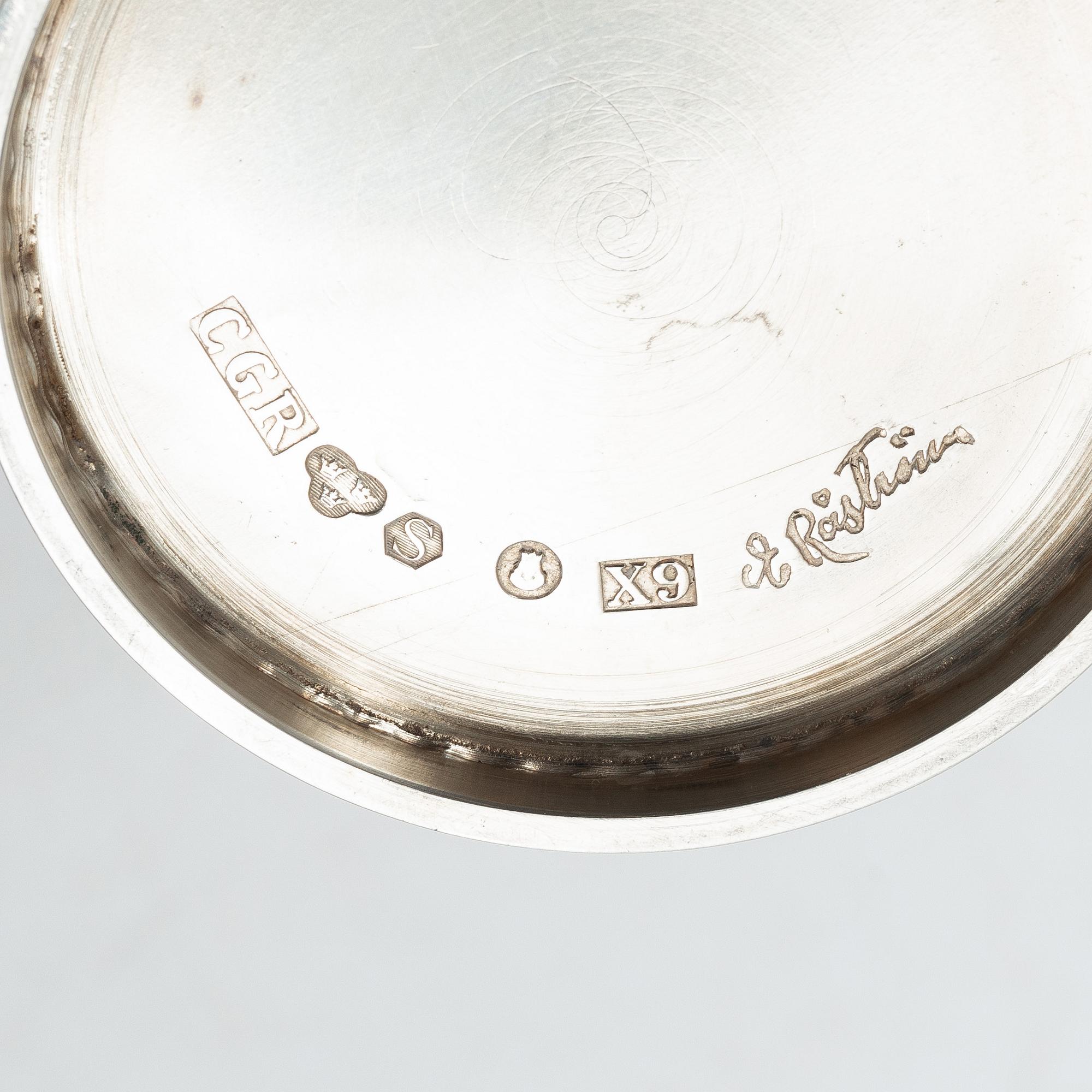Eric Råström, a silver vase, Råströms Silver- O Nysilverfabrik, Stockholm, 1972.