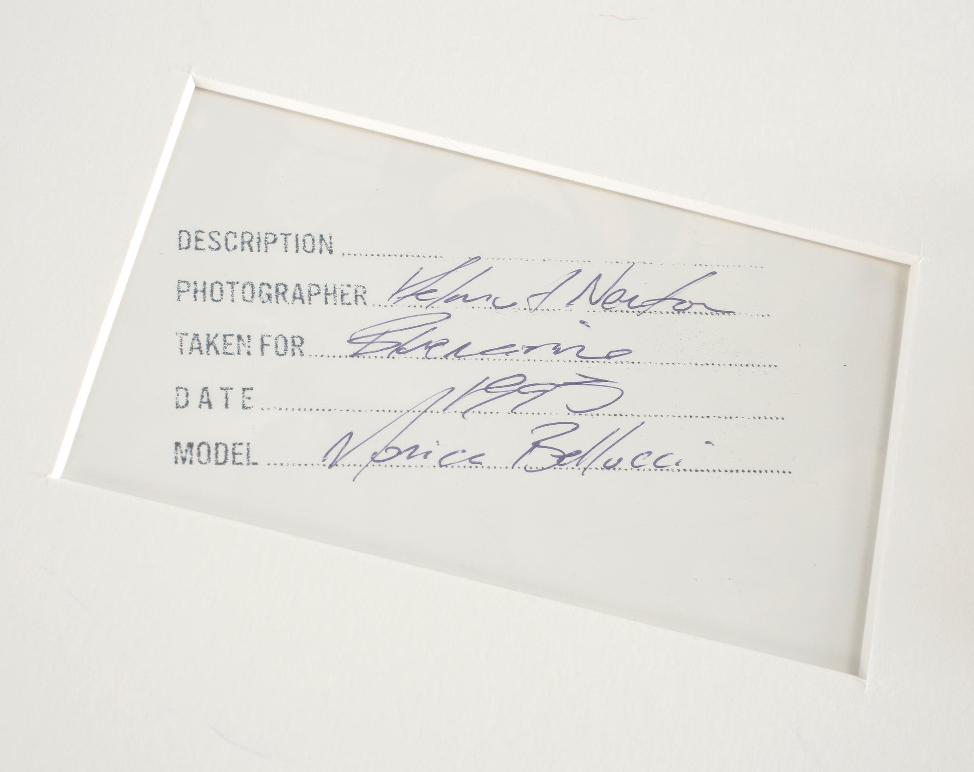 HELMUT NEWTON, färgoffset, tagen för Blumarine, 1993.