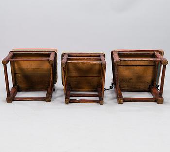 Six 18th/19th Century painted chairs.