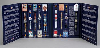 ARMBANDSUR, 9 st, "Swatch Historical Olympic Games Collection", Swatch, 1995.