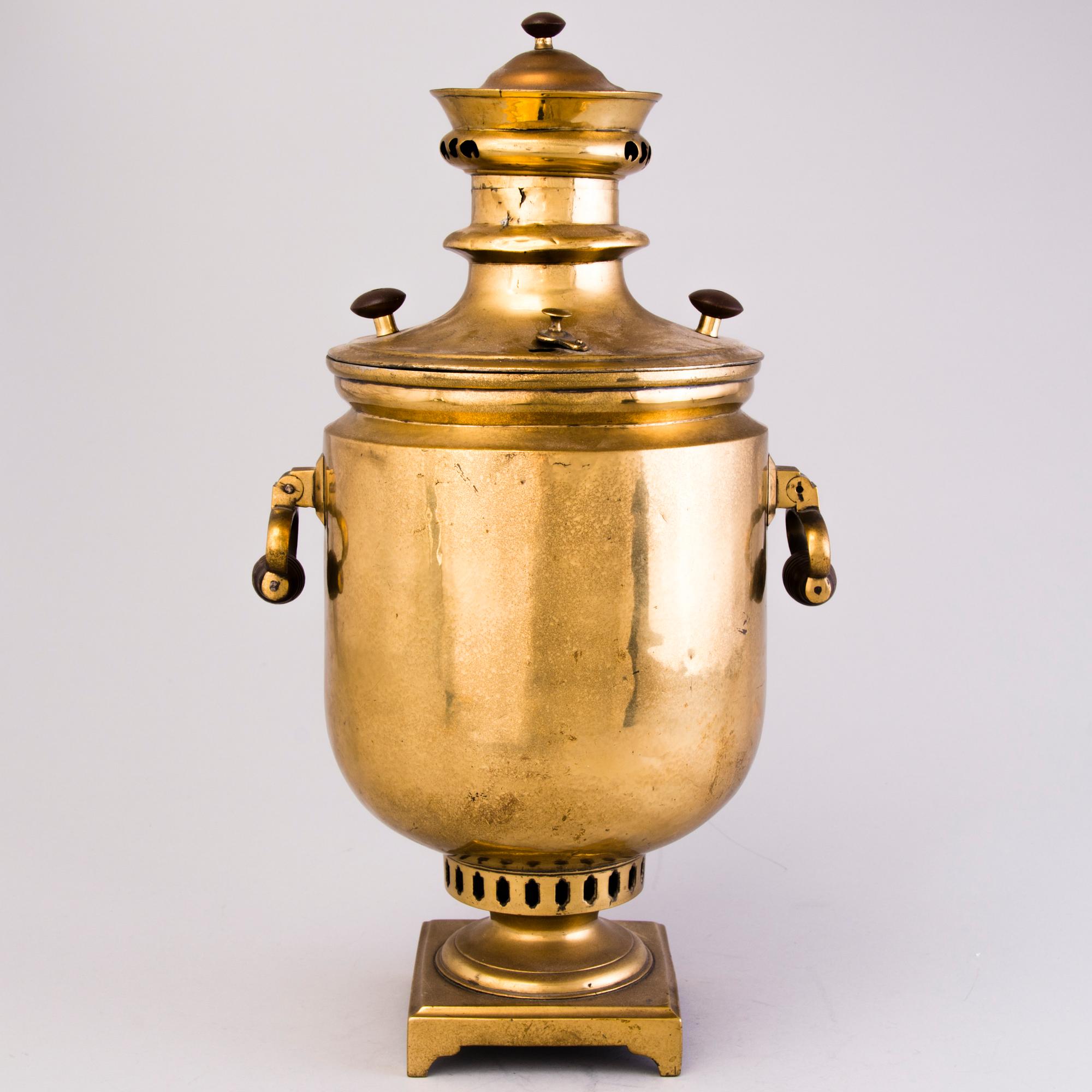 SAMOVAR, mässing, Tula, Ryssland, kring 1900.