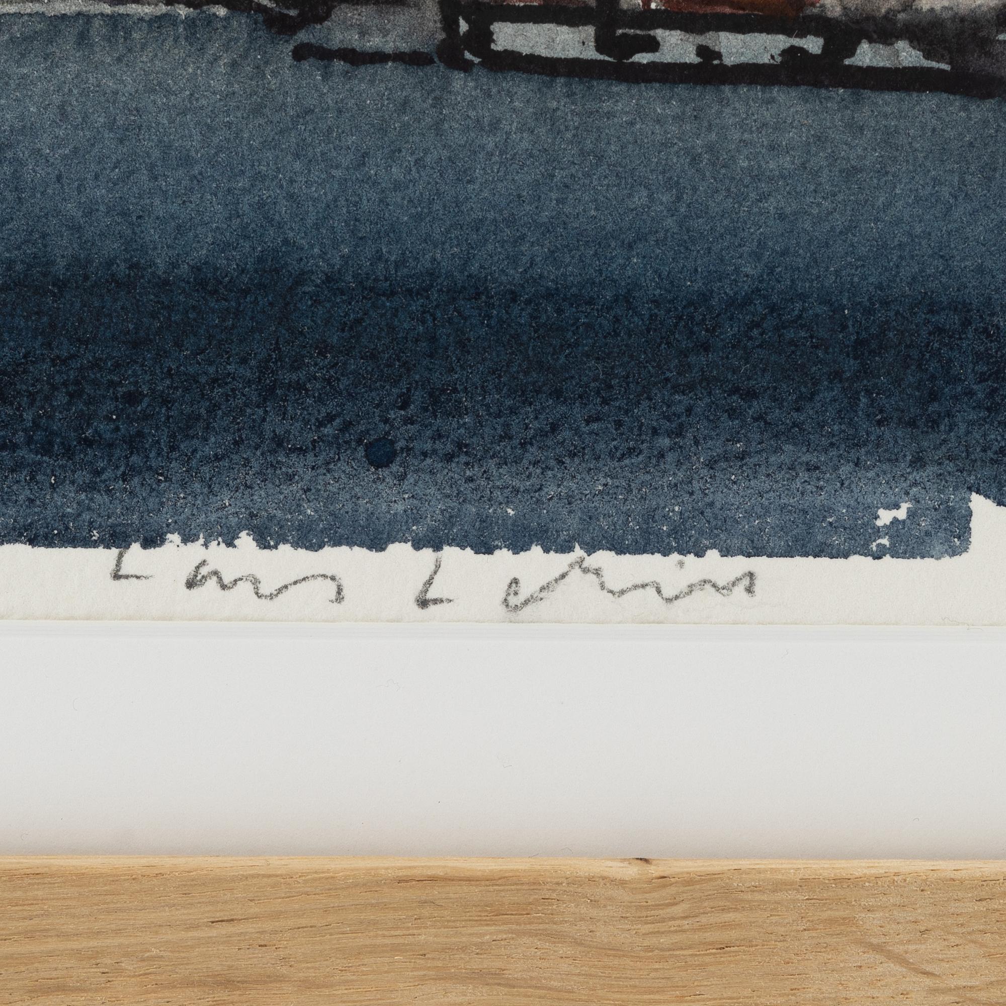 Lars Lerin, a watercolou, signed and dated 2019.