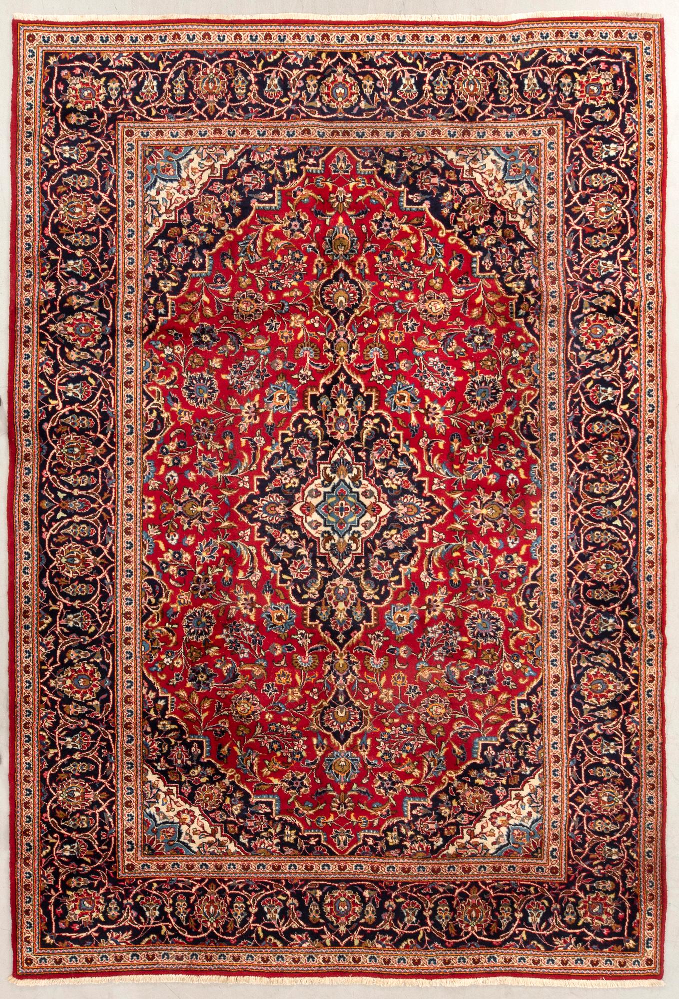 Keshan carpet old/semi-antique approx. 347x245 cm.
