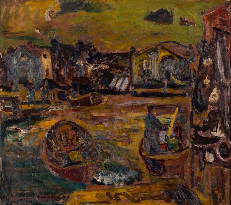 Eric Hallström, Fishing Village.