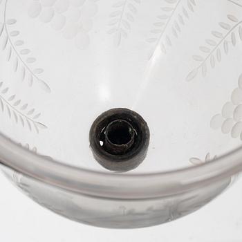 A glass ceiling lantern, around the year 1900.
