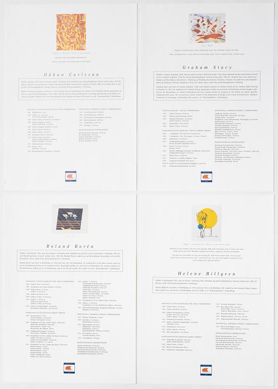 Mapp, 4 litografier,"5Th IAAF World Championships in Athletics Götebog 1995".