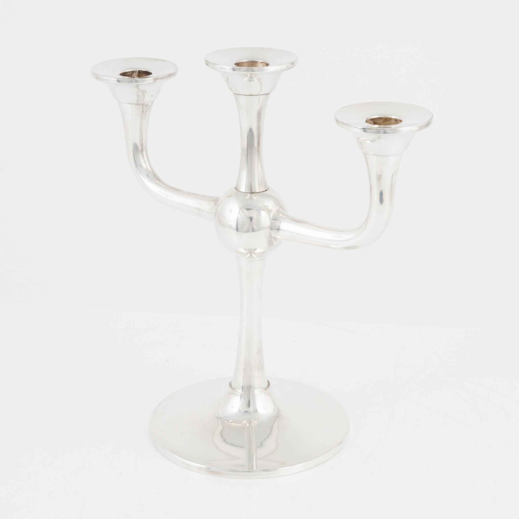 A Norwegian Silver Candelabra Karl Jorgen Otteren late 20th century. Bukowskis