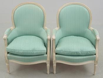 BERGERER, ett par, gustaviansk stil, 1900-tal.