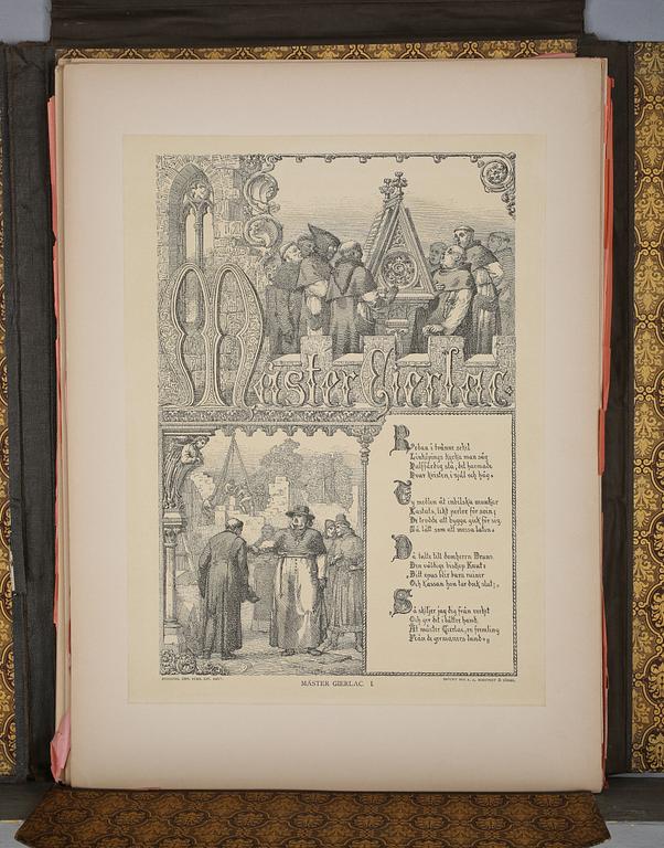 FREDRIK WILHELM SCHOLANDER, mapp med 24 grafiska blad, fösta och andra samlingen.