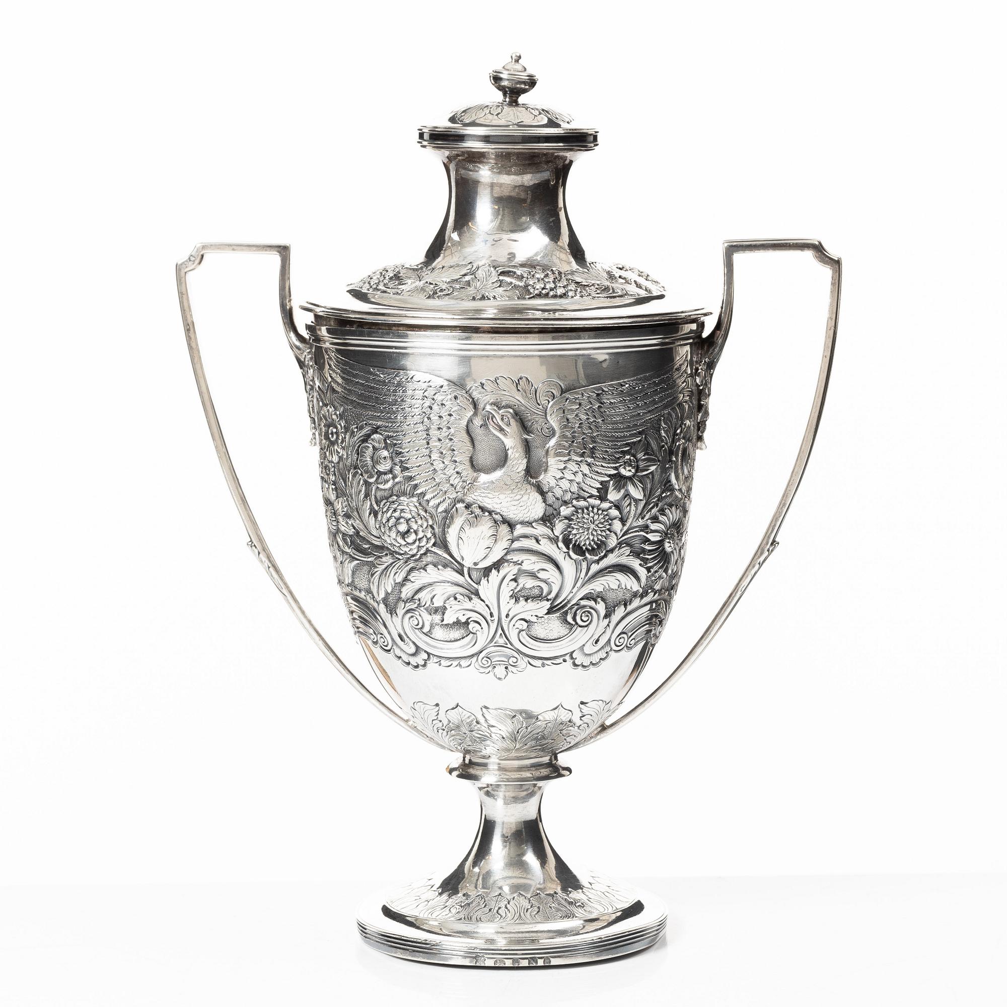 Rebecca Eames & Edward Barnard, a silver cup with lid, London, 1808.
