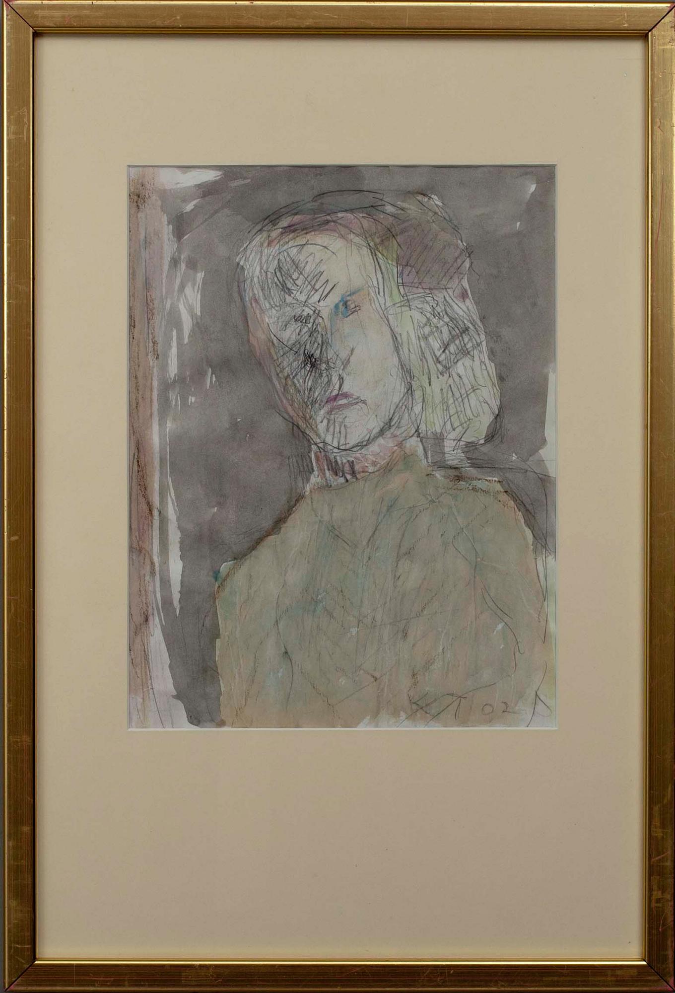 KAIN TAPPER, blandteknik på papper, sign. och dat. -02.