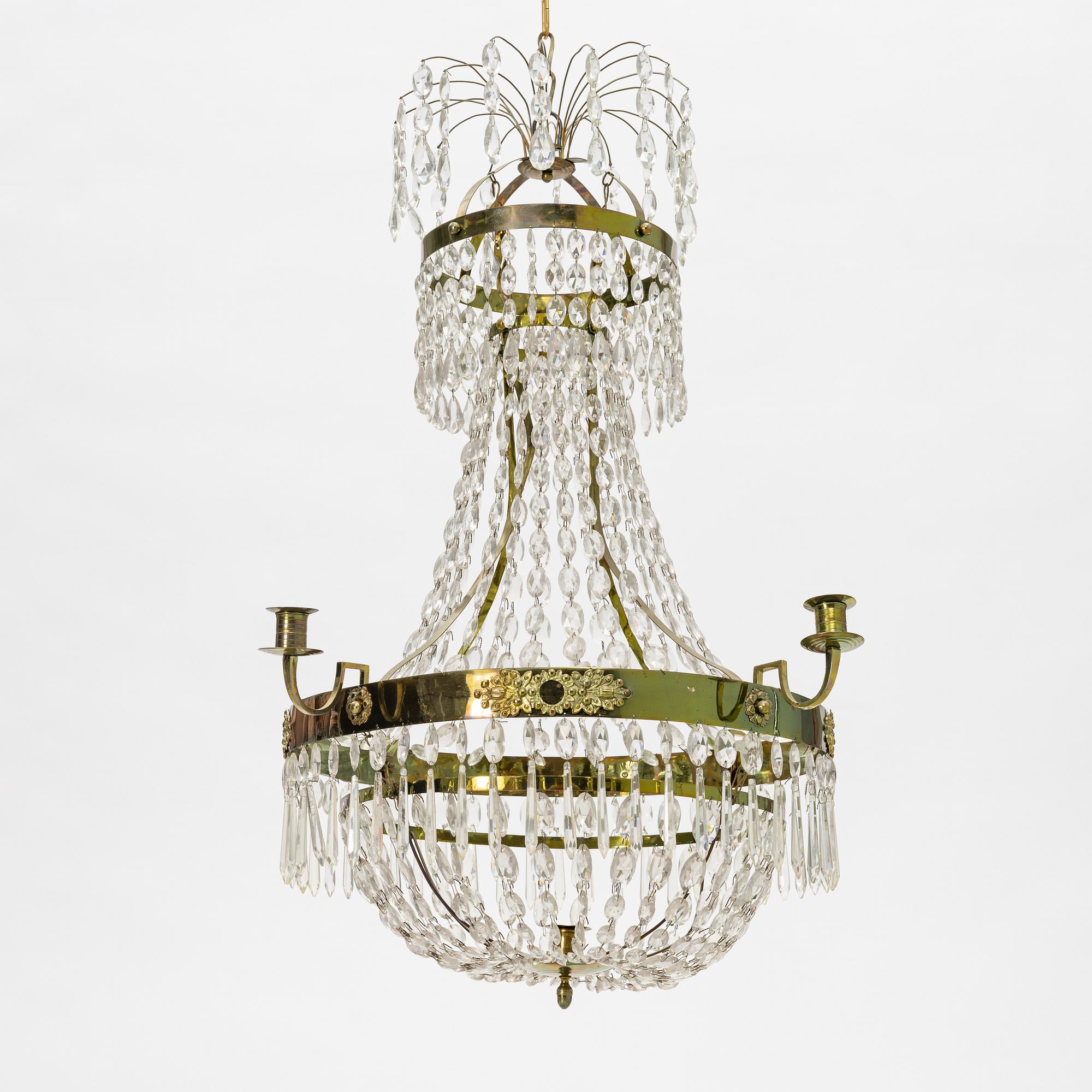 Ljuskrona, Empire, 1800-talets första hälft.