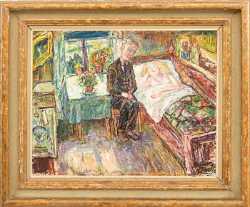 Olle Nordberg, olja på duk, signerd och daterad.