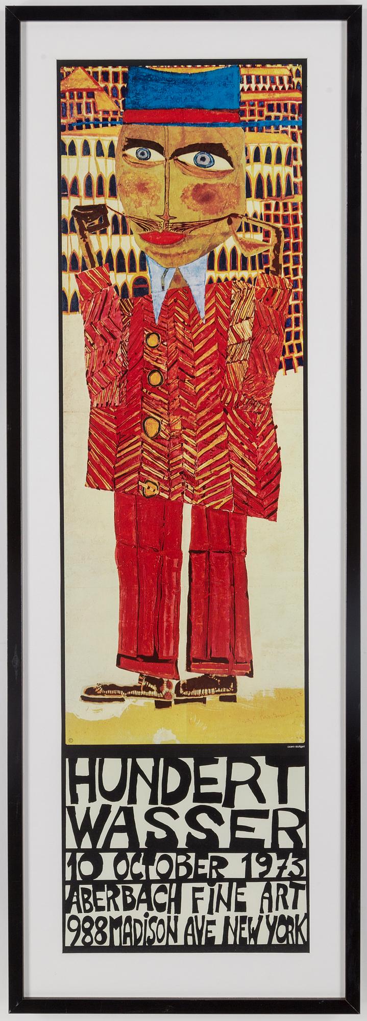 FRIEDENSREICH HUNDERTWASSER, exhibition poster, 1973.