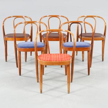 Six chairs by Jack Ränge called "Rotunda Nr 898" from the 1950s.