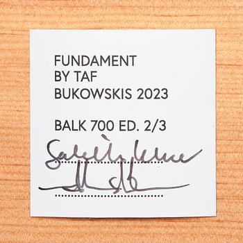 TAF, Gabriella Lenke & Mattias Ståhlbom, "Balk 700", pedestal, ed. 2/3, 2023.