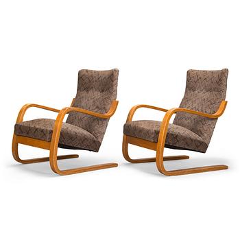 Alvar Aalto, a pair of mid-20th-century '35' armchairs for O.Y. Huonekalu- ja Rakennustyötehdas A.B.