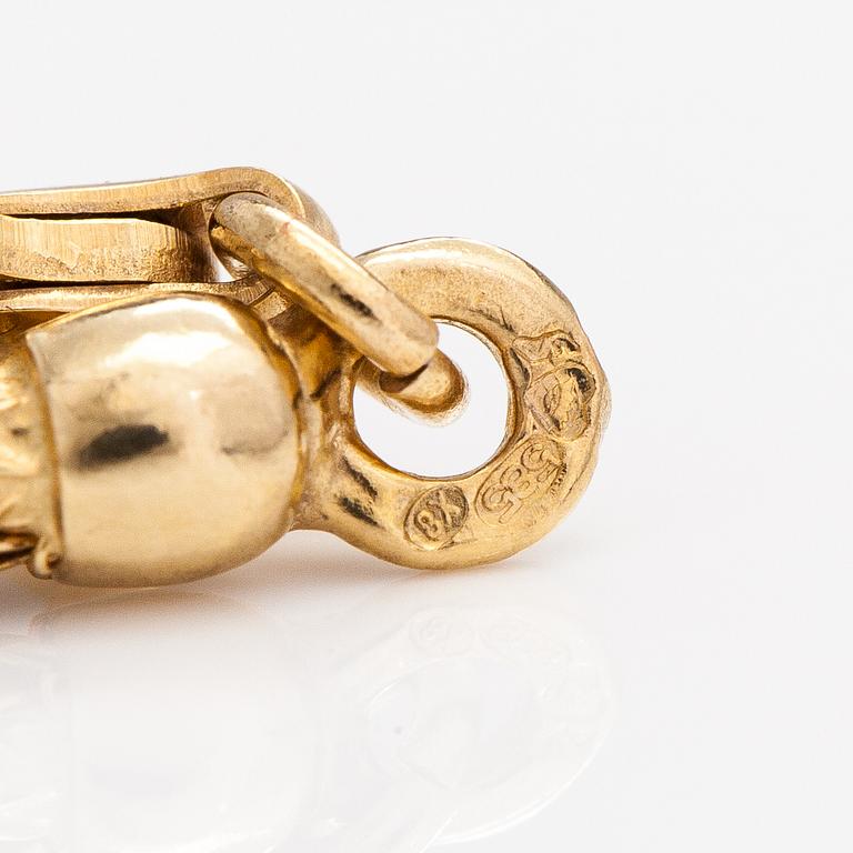 Halsband, 14K guld, diamanter ca 0.04 ct tot. Karl Sandberg, Helsingfors 2000.