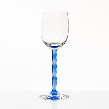 Gunnar Cyrén, a set of nine 'Nobel' wine glasses, Orrefors.