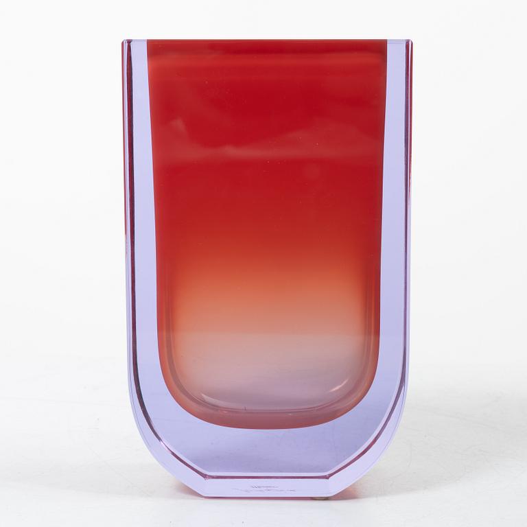 Jiří Šuhájek, vase, glass, Moser, late 20th century.