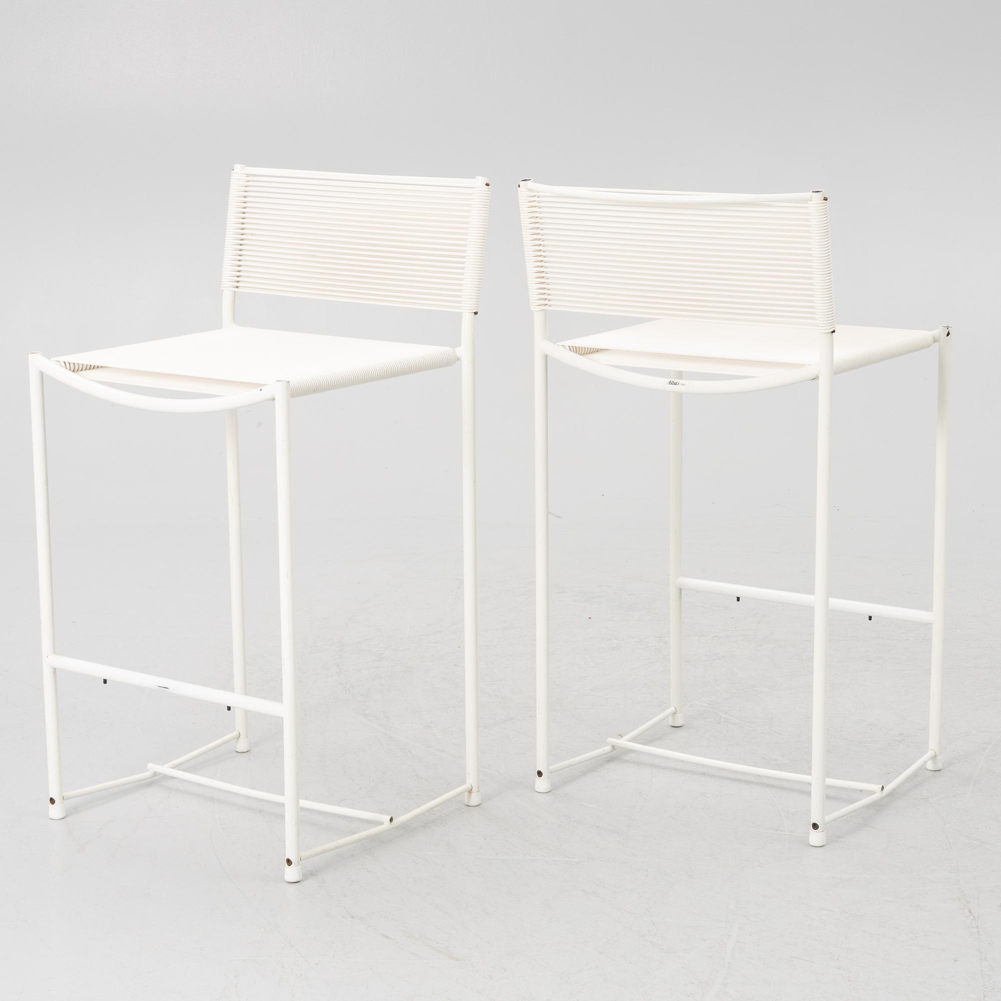 Giandomenico Belotti, four 'Spaghetti Chair' bar stools, Fly Line, Italy 1970s.